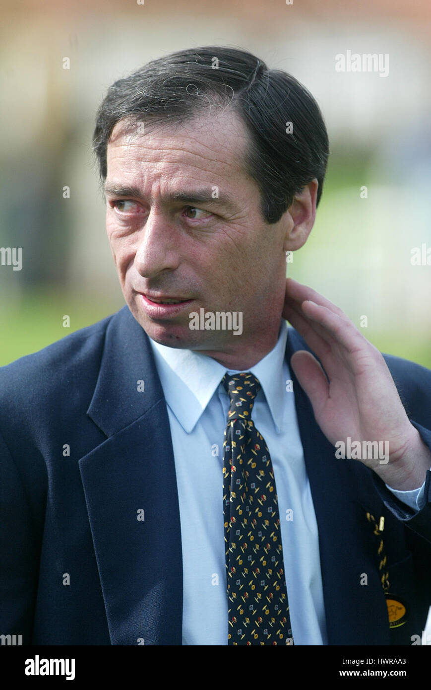 WILLIAM JARVIS GARA allenatore di cavalli ippodromo di NEWMARKET NEWMARKET 13 Aprile 2004 Foto Stock