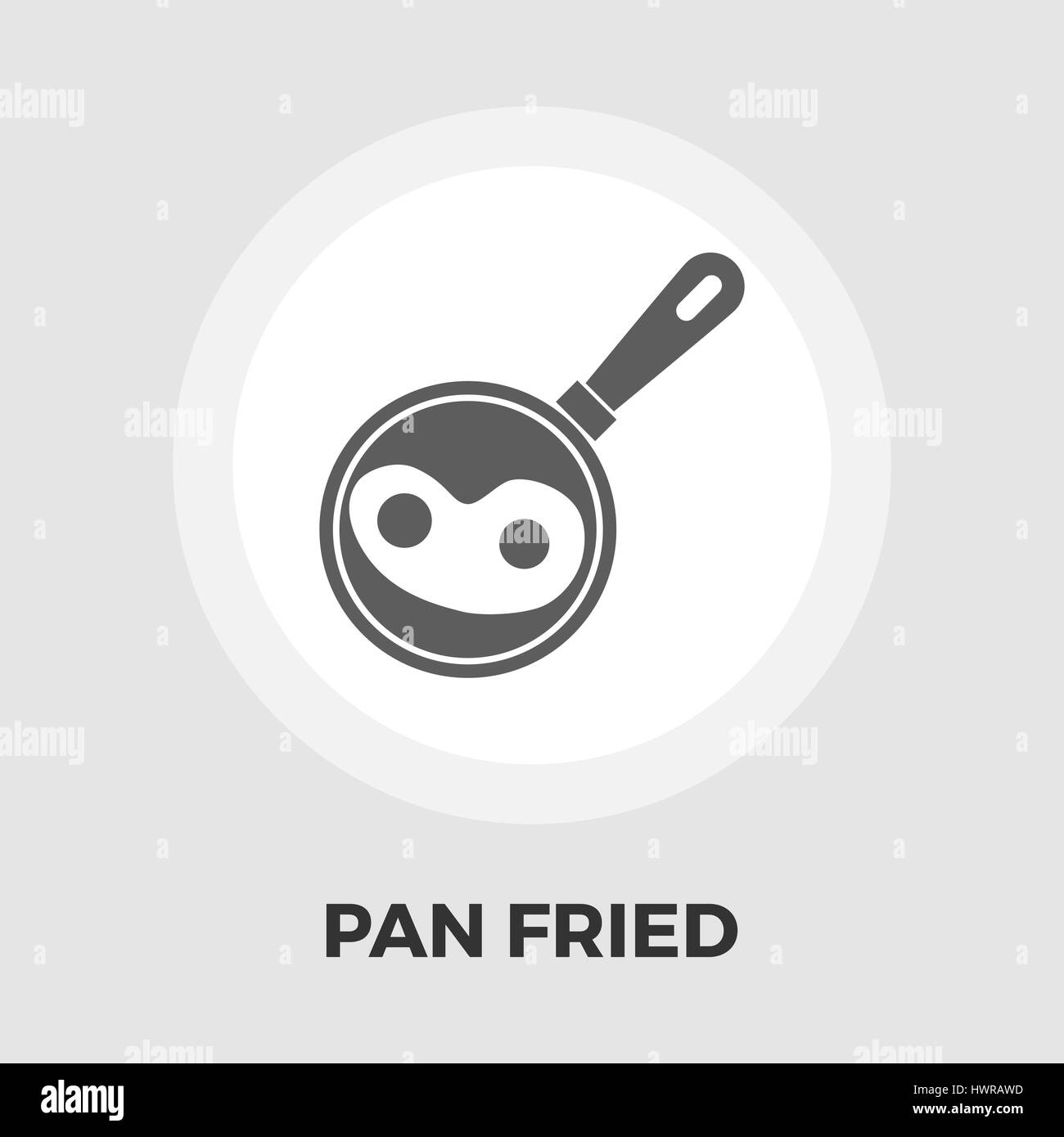 Pan uova fritte icona vettore. Icona piatta isolata su uno sfondo bianco. Modificabile file EPS. Illustrazione Vettoriale. Illustrazione Vettoriale