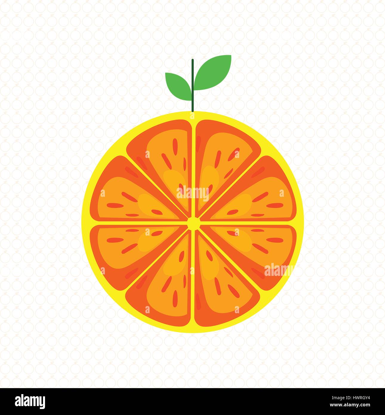 Mezza arancia Illustrazione Vettoriale