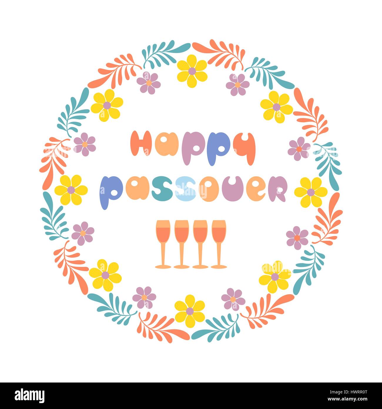 Felice Pasqua card. Illustrazione Vettoriale