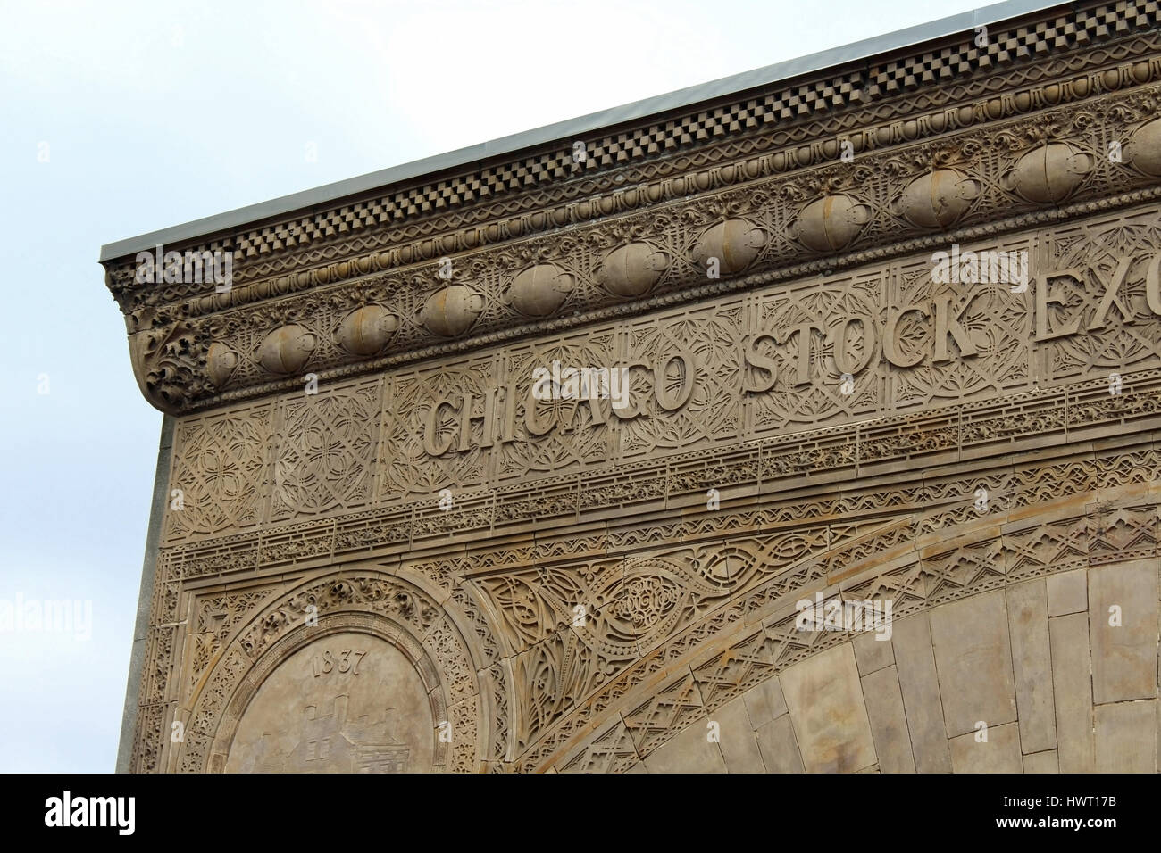 Borsa di Chicago Arch da Louis Sullivan Foto Stock