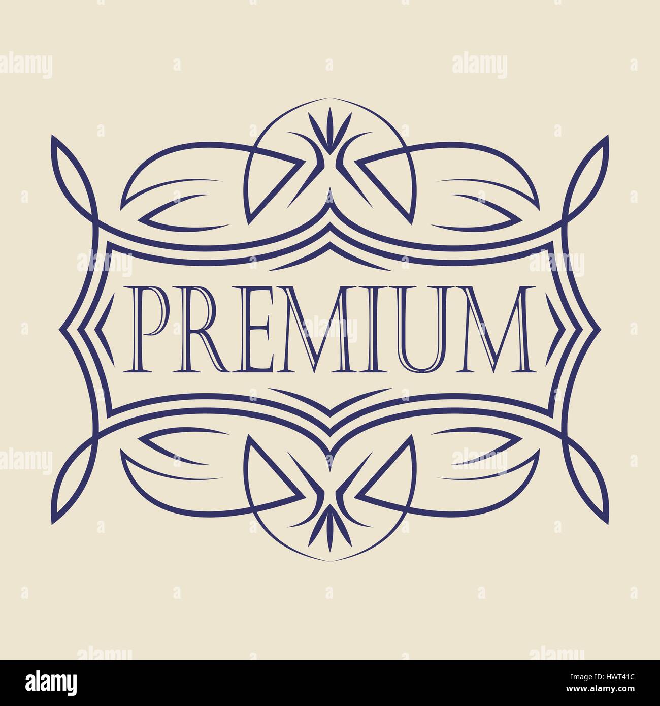 Badge d'annata. Modello di logo Illustrazione Vettoriale