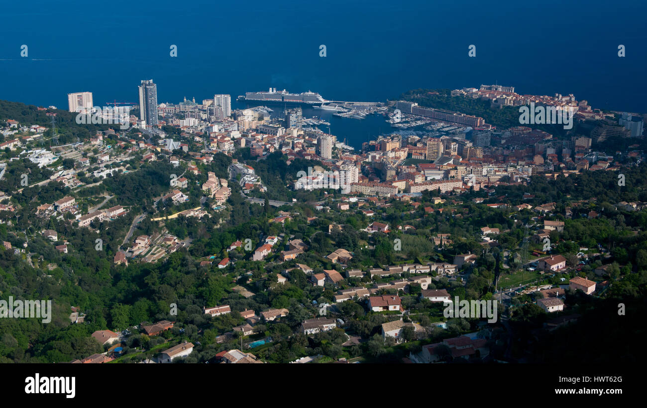 Gli edifici costruiti nel centro di Montecarlo nel Principato di Monaco Foto Stock