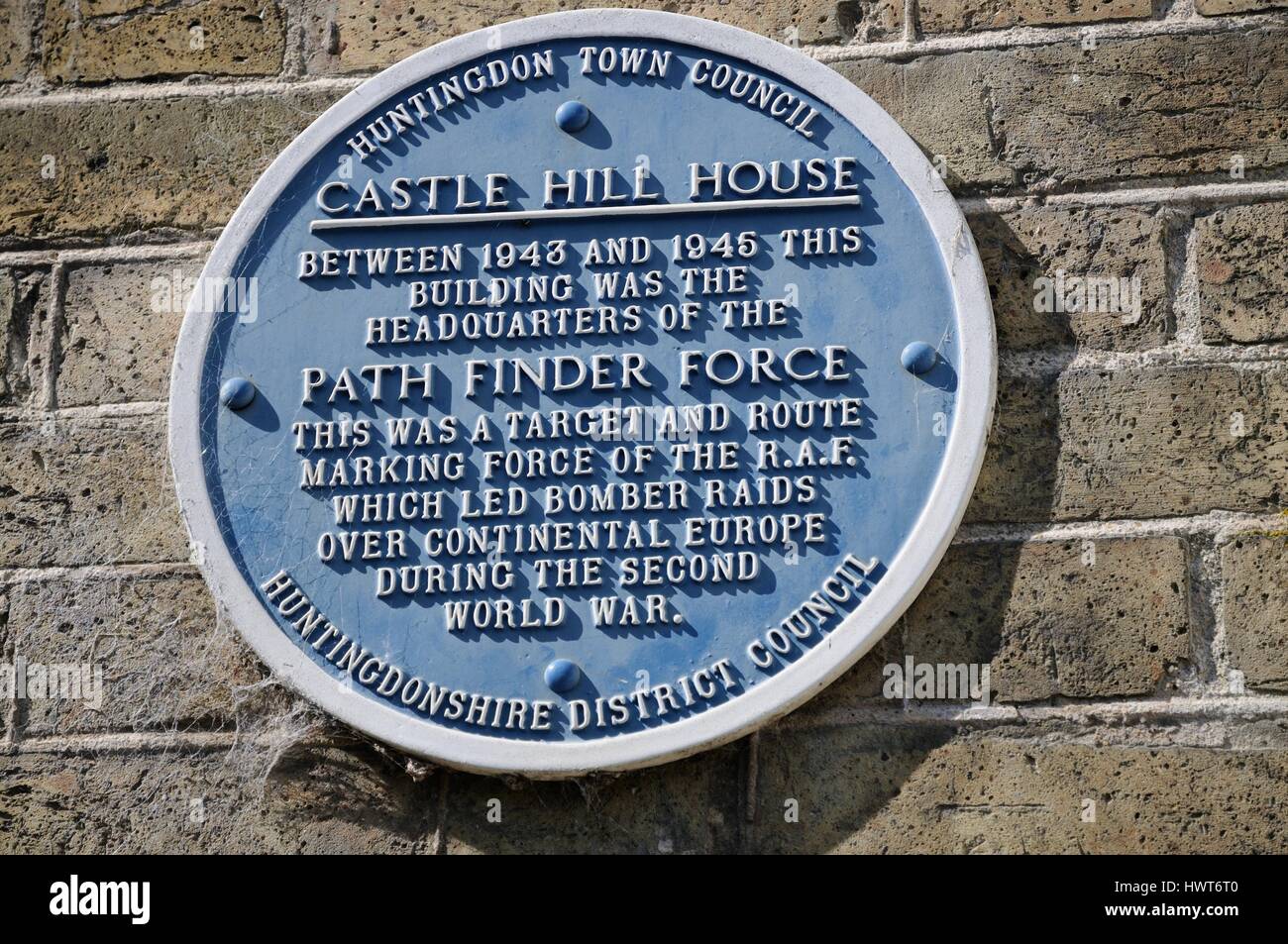 Castle Hill House , Huntingdon, Cambridgeshire, risale al 1787. La forza di Pathfinder quartier generale è stato situato qui durante la Seconda Guerra Mondiale Foto Stock