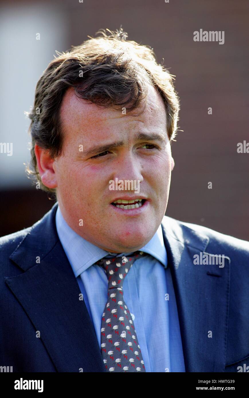 RICHARD HANNON JR corsa di cavalli TRAINER ROWLEY MILE NEWMARKET Corso Inghilterra 18 aprile 2007 Foto Stock