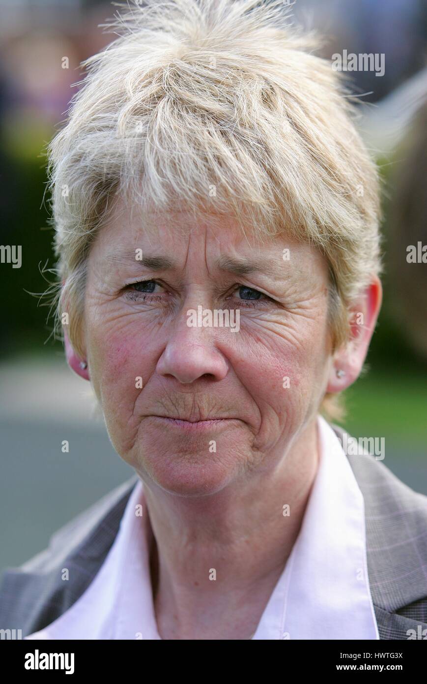 JULIA FEILDEN corsa di cavalli TRAINER ROWLEY MILE NEWMARKET Corso Inghilterra 18 aprile 2007 Foto Stock