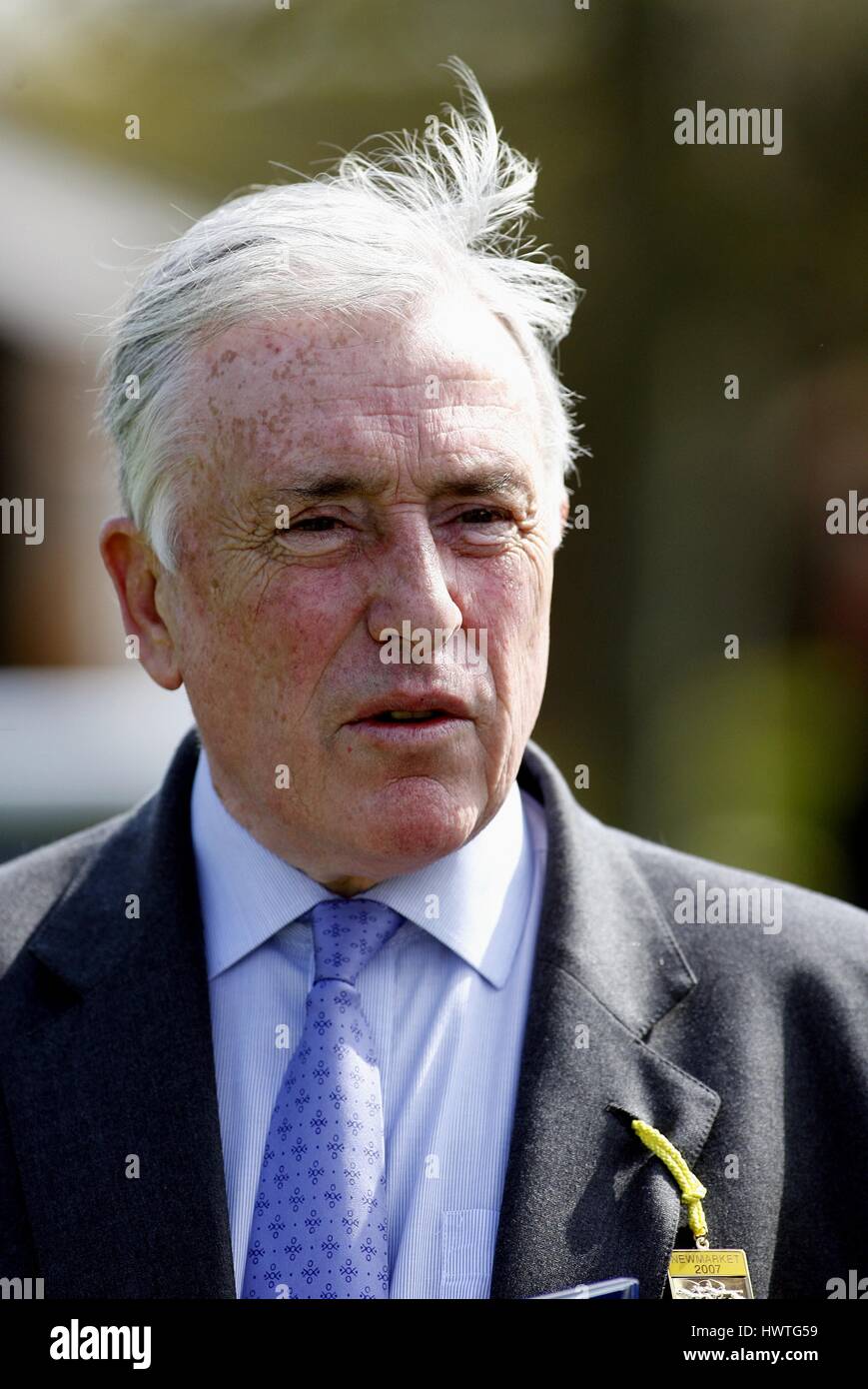 NEVILLE CALLAGHAN corsa di cavalli TRAINER ROWLEY MILE NEWMARKET Corso Inghilterra 18 aprile 2007 Foto Stock