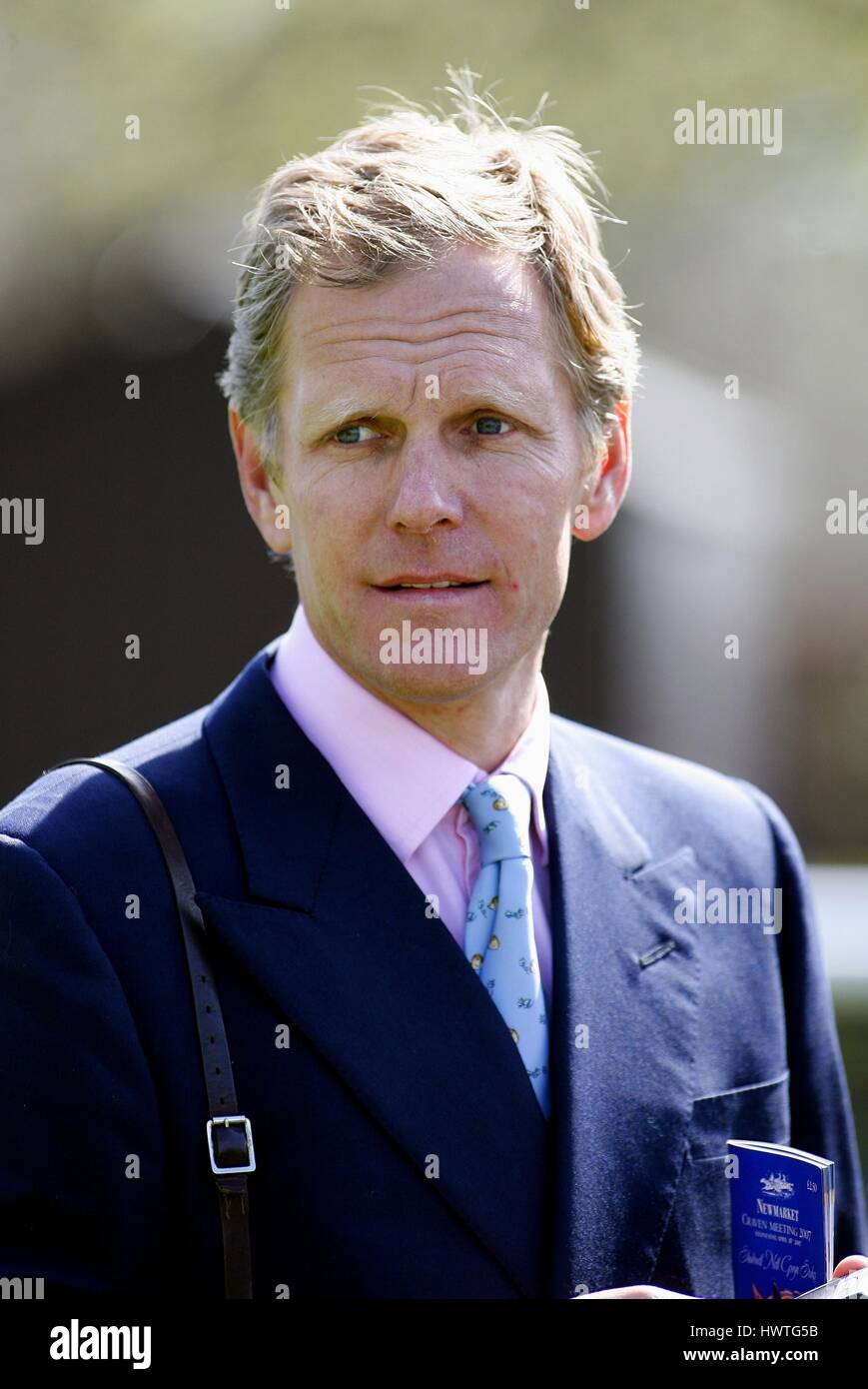 MICHAEL BELL corsa di cavalli TRAINER ROWLEY MILE NEWMARKET Corso Inghilterra 18 aprile 2007 Foto Stock