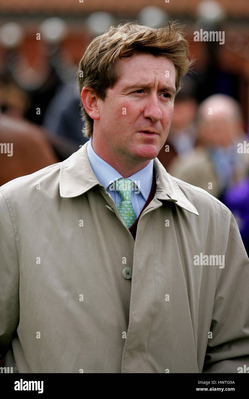 DAVID SIMCOCK corsa di cavalli TRAINER ROWLEY MILE NEWMARKET Corso Inghilterra 20 aprile 2006 Foto Stock