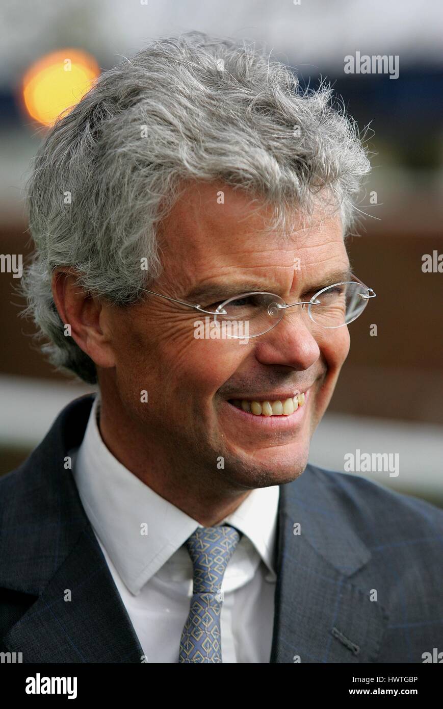 HUGH MORRISON corsa di cavalli TRAINER ROWLEY MILE NEWMARKET Corso Inghilterra 18 aprile 2006 Foto Stock