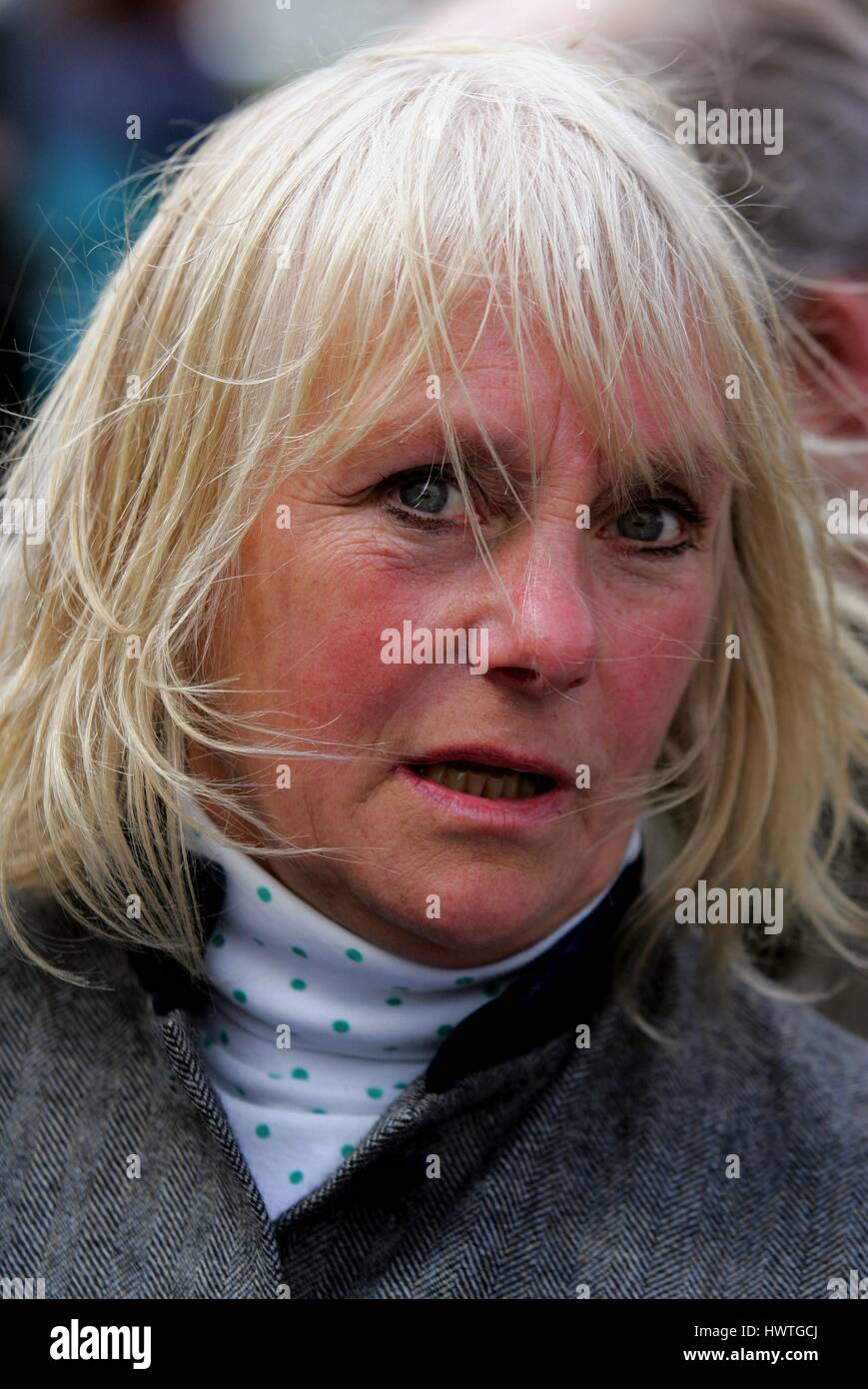 PAMELA SLY corsa di cavalli TRAINER ROWLEY MILE NEWMARKET Corso Inghilterra 18 aprile 2006 Foto Stock
