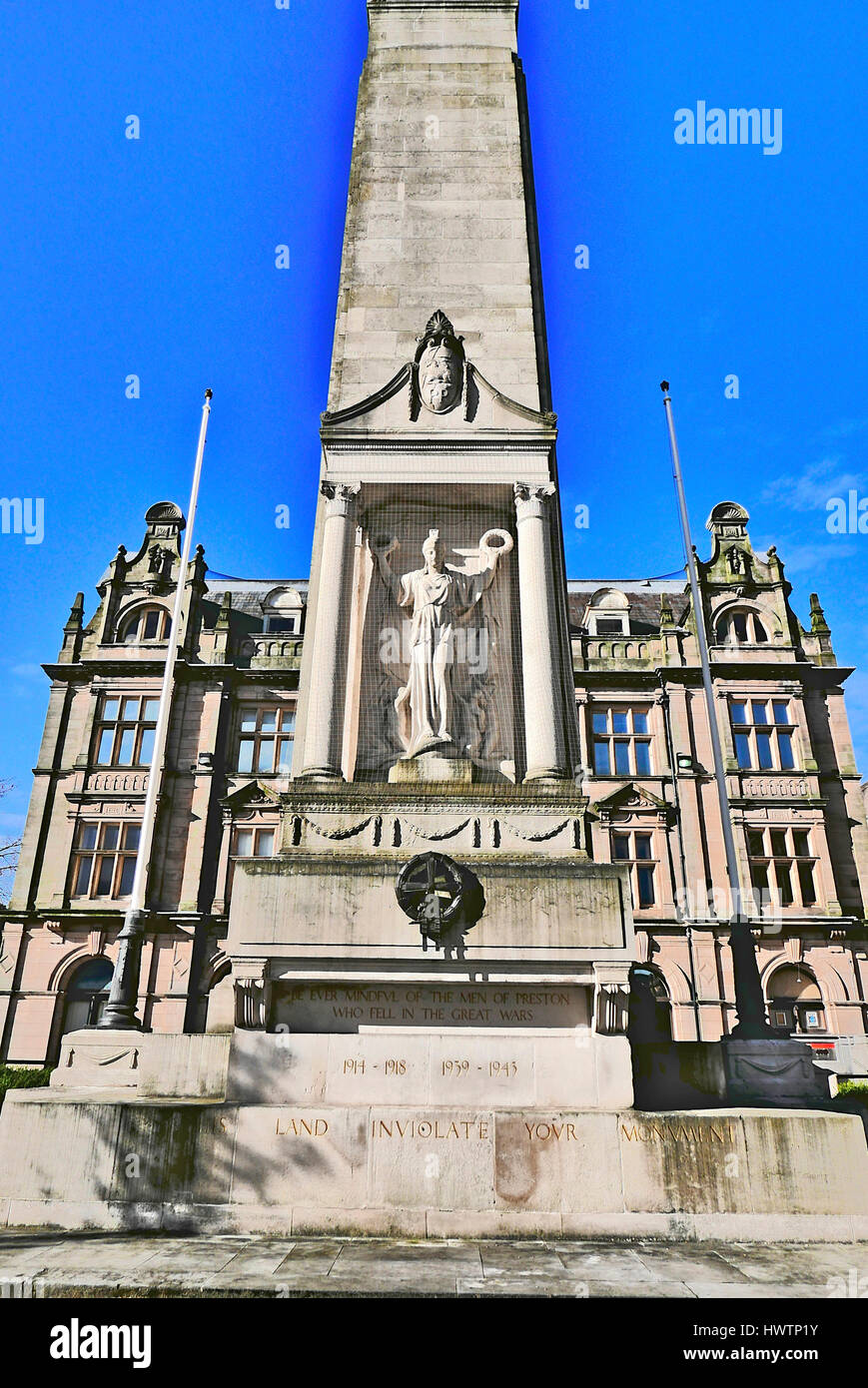 Memoriale di guerra il cenotafio,Preston, Lancashire, Regno Unito Foto Stock