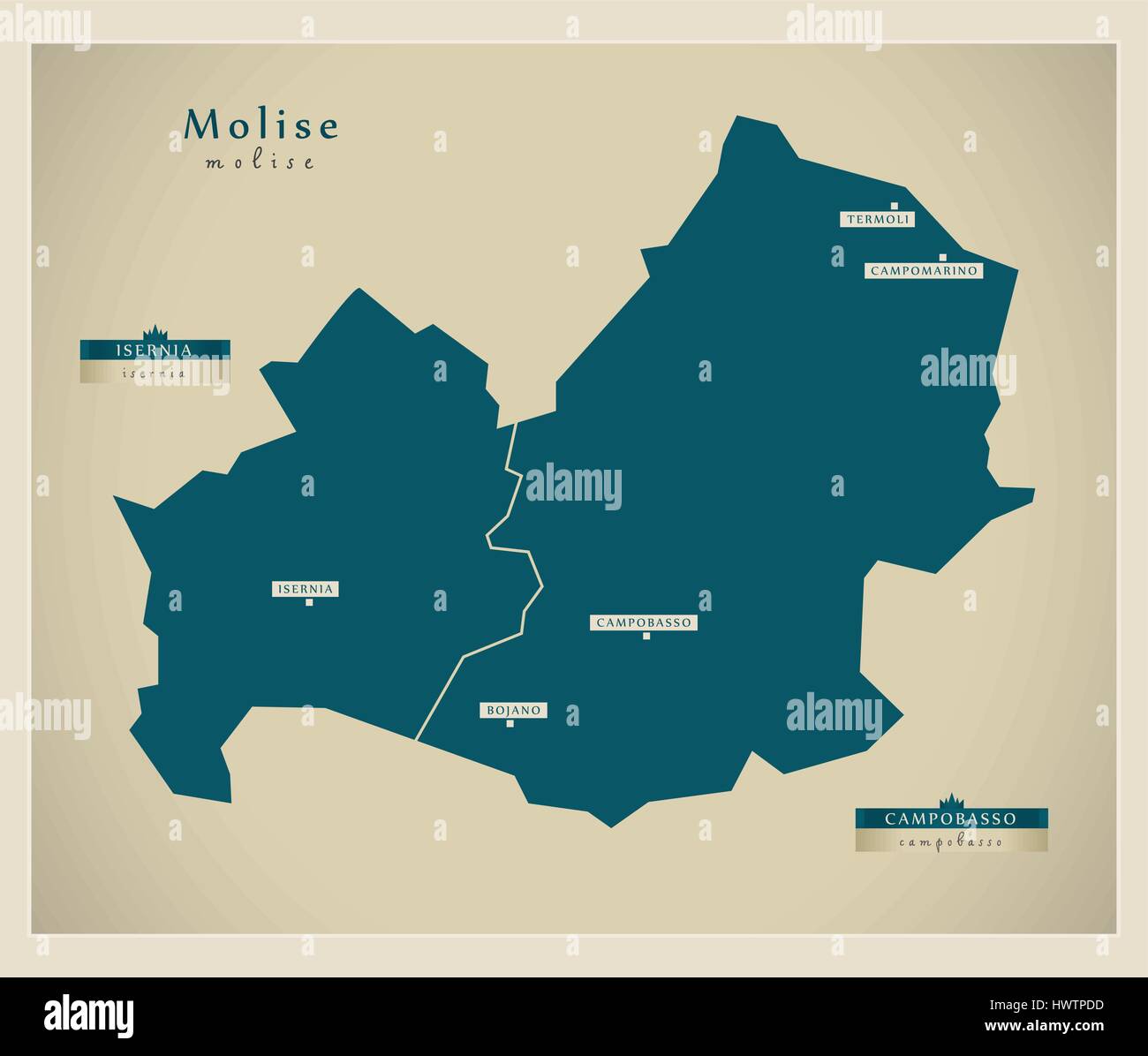 Mappa moderno - Molise si Illustrazione Vettoriale