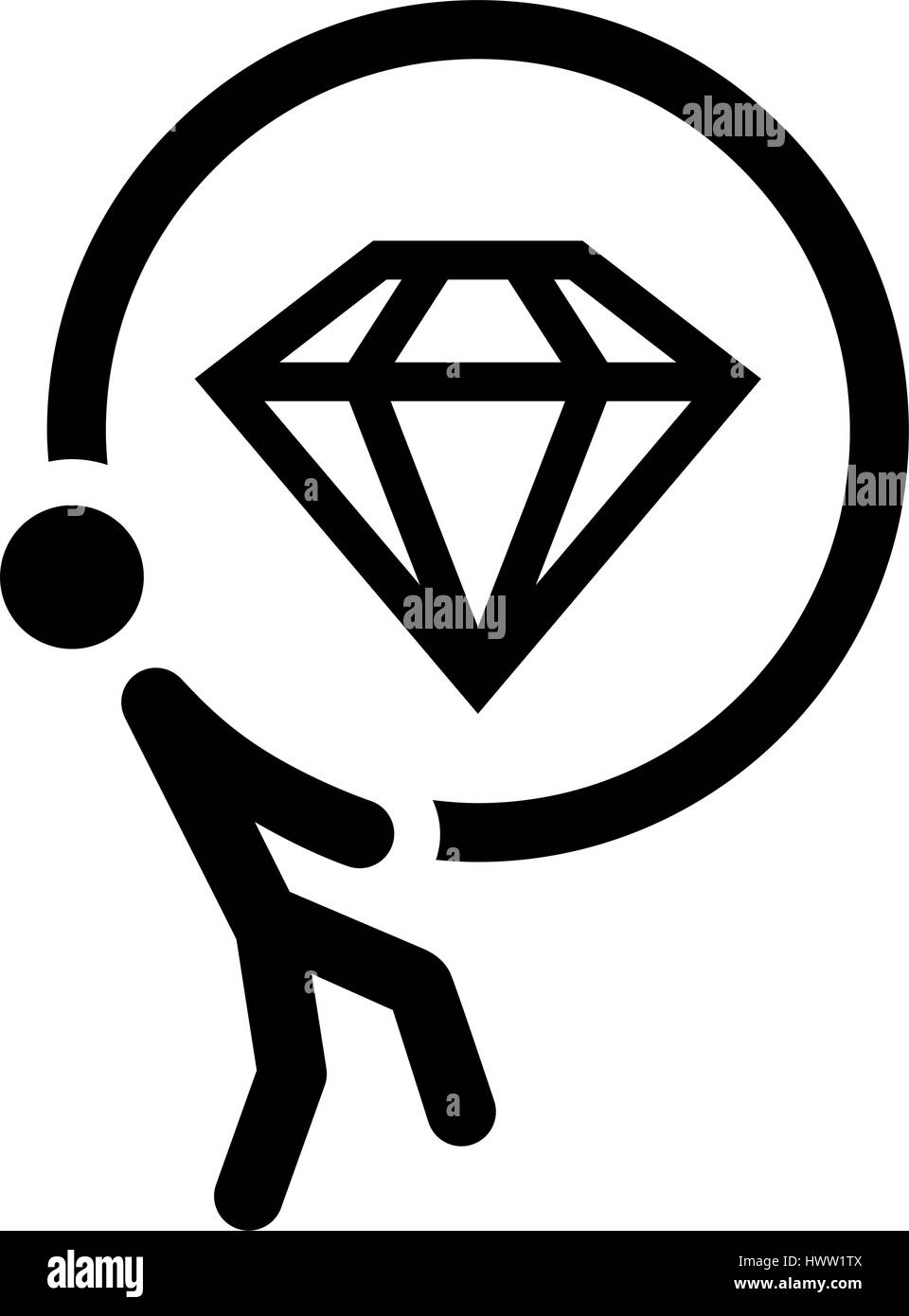 L'icona Offerta. Design piatto. Illustrazione Vettoriale