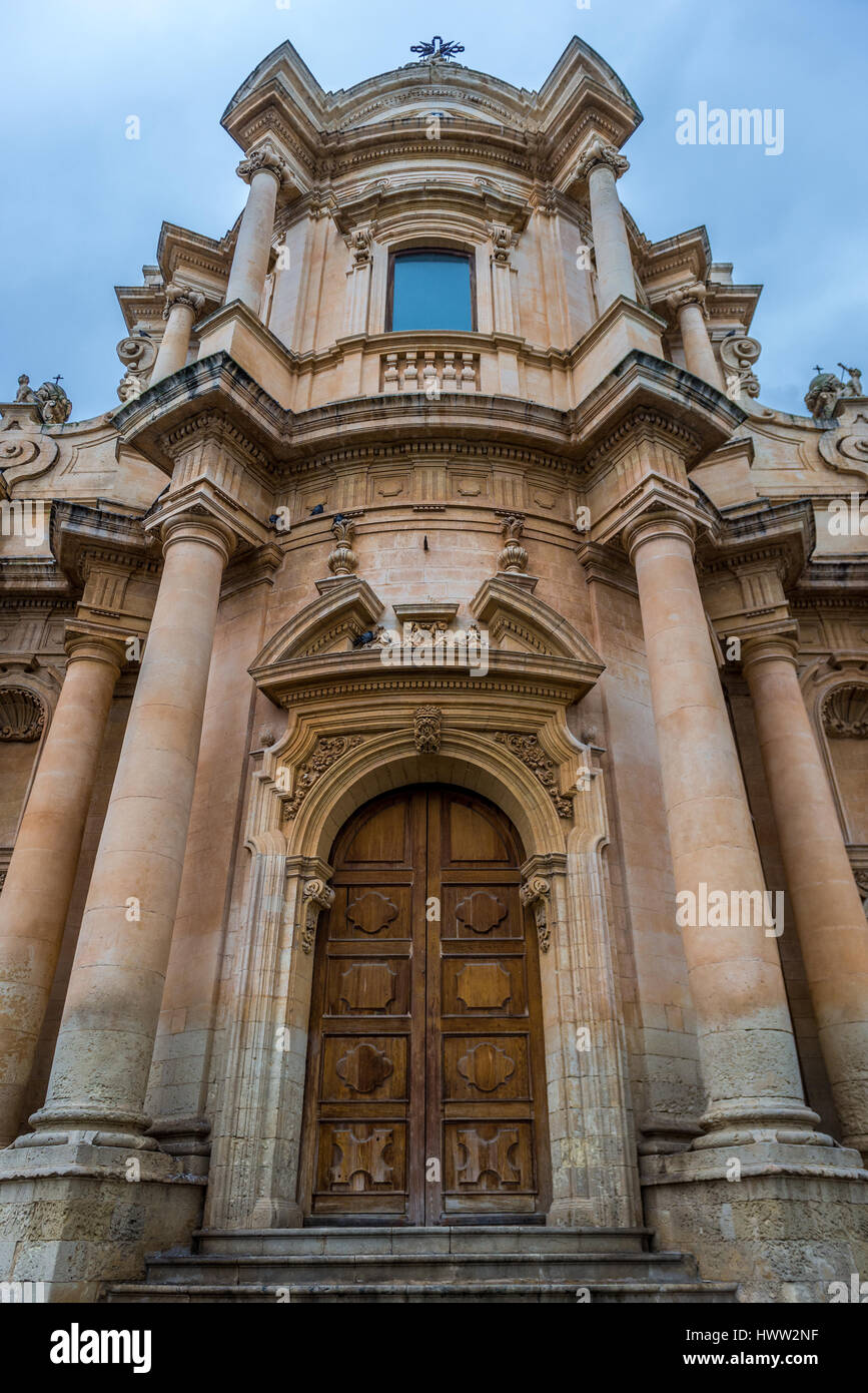 Chiesa di San Domenico (Chiesa di San Domenico) progettato da Rosario Gagliardi a Noto nella città, provincia di Siracusa in Sicilia Isola in Italia Foto Stock