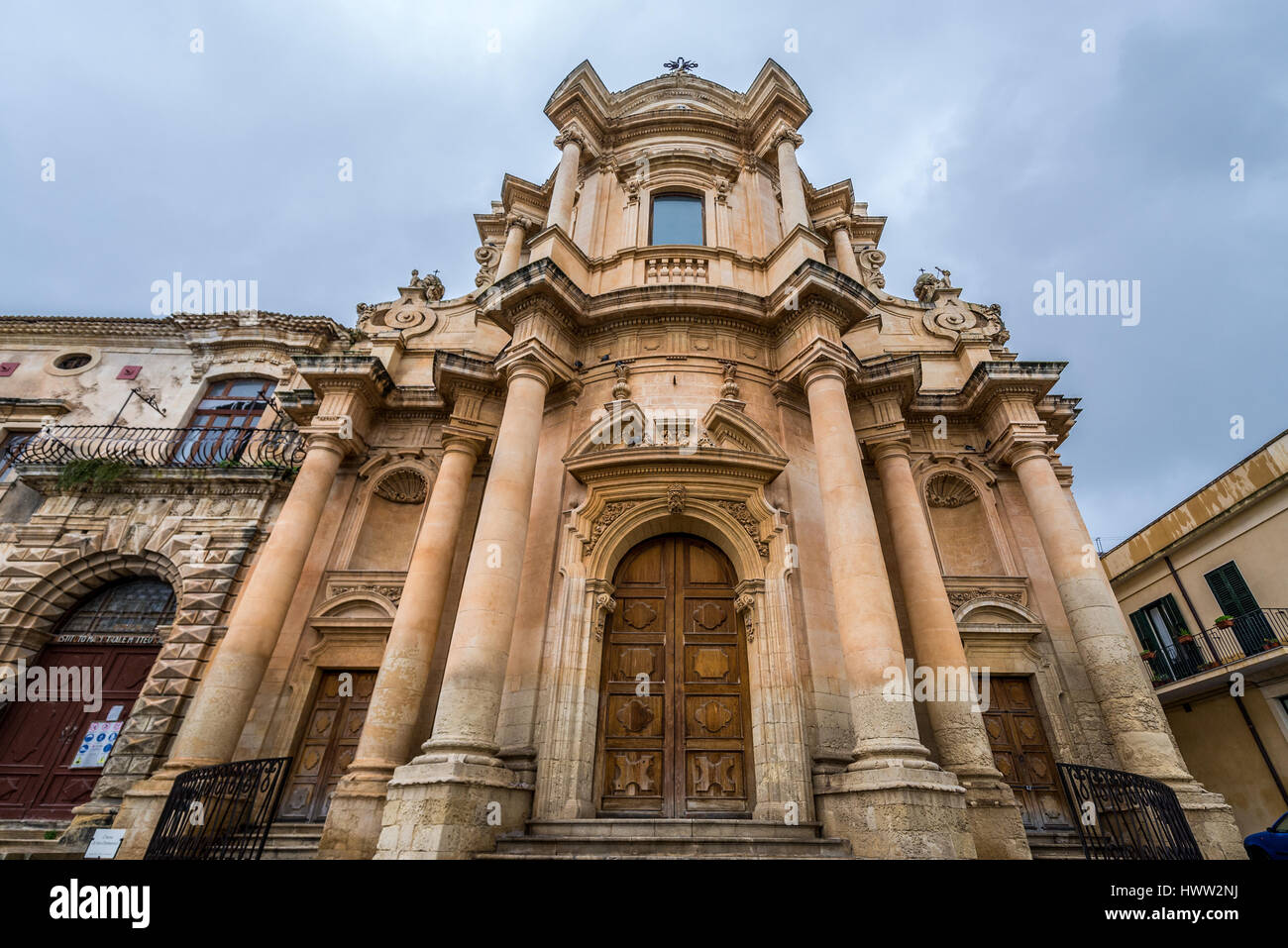 Chiesa di San Domenico (Chiesa di San Domenico) progettato da Rosario Gagliardi a Noto nella città, provincia di Siracusa in Sicilia Isola in Italia Foto Stock