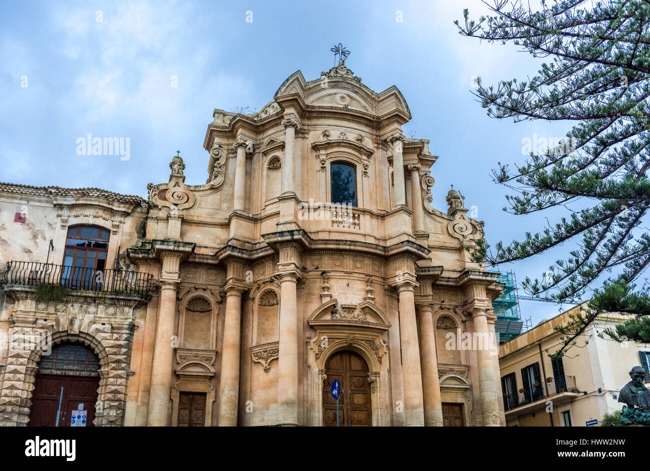 Chiesa di San Domenico (Chiesa di San Domenico) progettato da Rosario Gagliardi a Noto nella città, provincia di Siracusa in Sicilia Isola in Italia Foto Stock