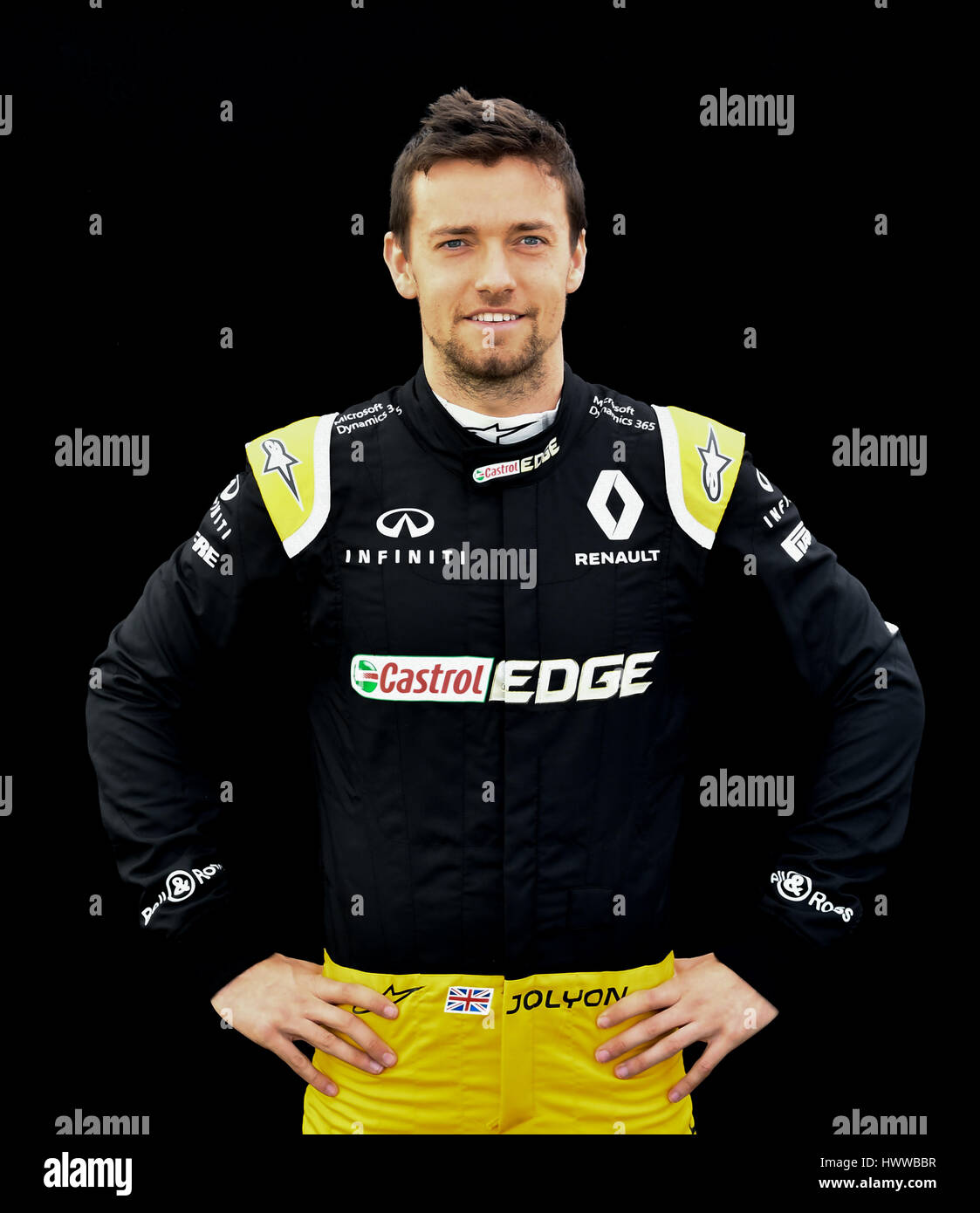 Albert Park di Melbourne, Australia. 23 Mar, 2017. Jolyon Palmer (GBR) #30 dalla Renault Sport team di F1 pongono al posto di portrait session al 2017 Australian Formula One Grand Prix all'Albert Park di Melbourne, Australia. Credito: Cal Sport Media/Alamy Live News Foto Stock