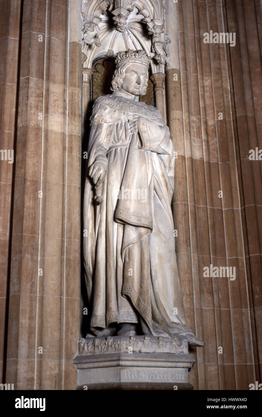 Statua di Richard lll in casa del parlamento Foto Stock