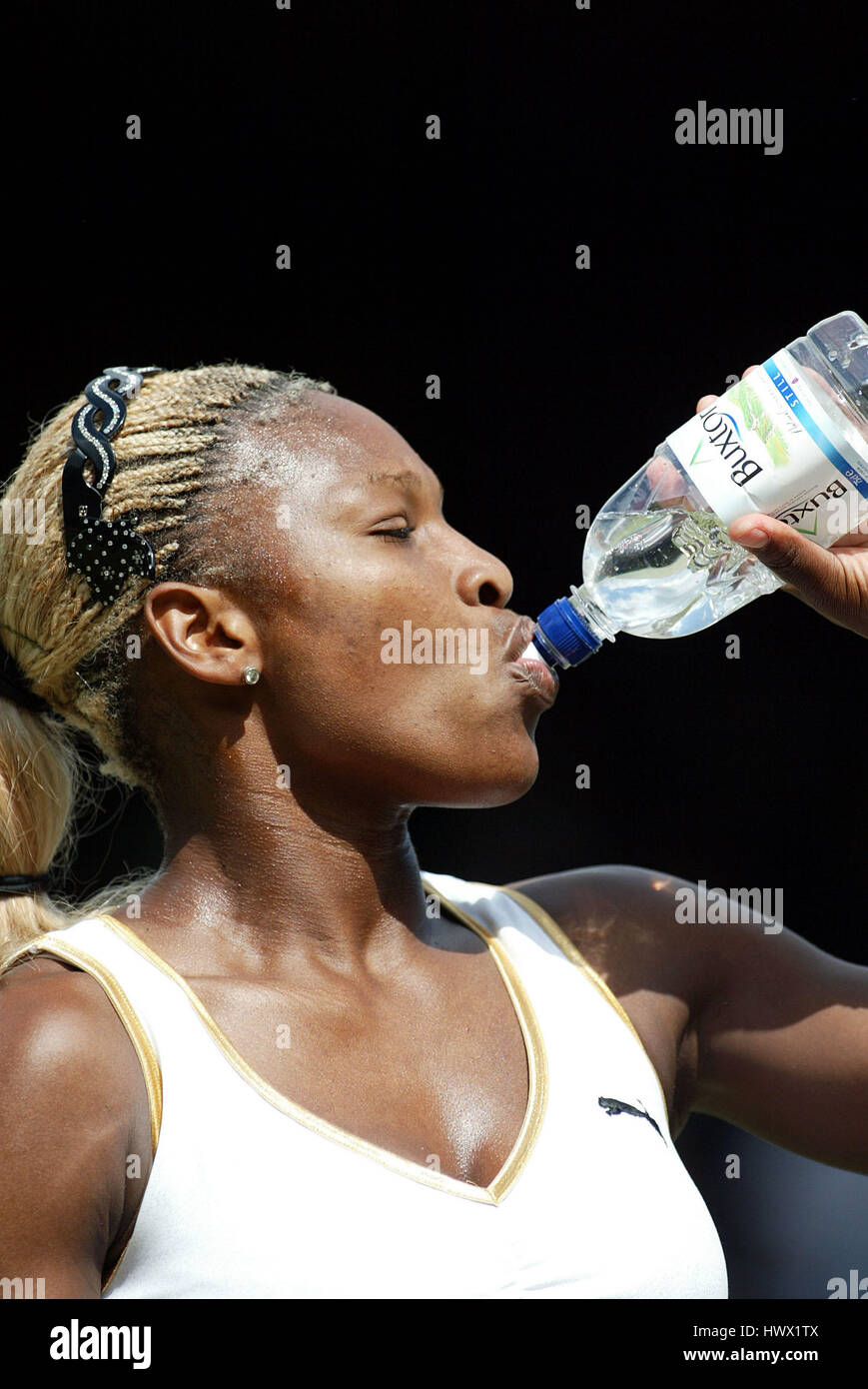 SERENA WILLIAMS campionati di Wimbledon 24 Giugno 2002 Foto Stock