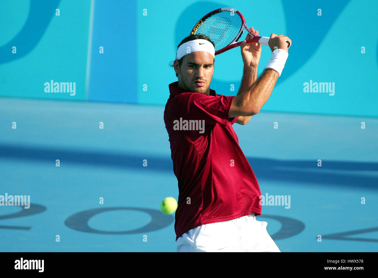 ROGER FEDERER SWIZERLAND Atene GRECIA 17 Agosto 2004 Foto Stock