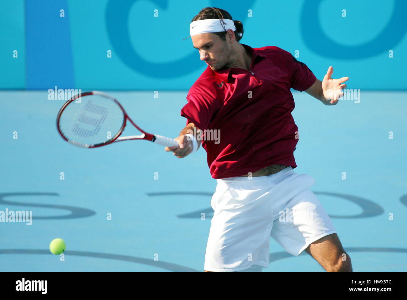 ROGER FEDERER SWIZERLAND Atene GRECIA 17 Agosto 2004 Foto Stock