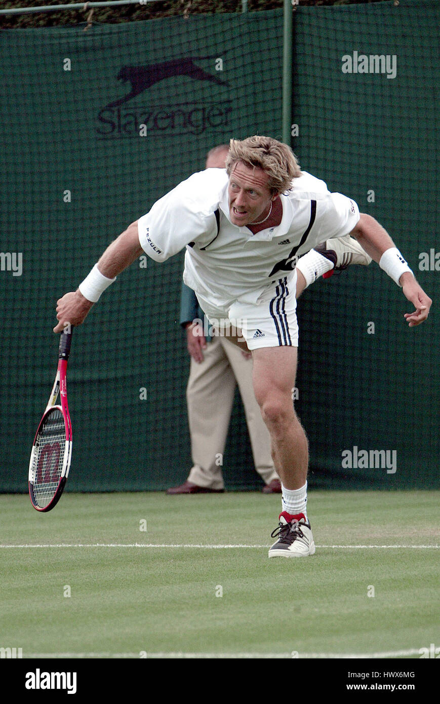 JONAS BJORKMAN campionati di Wimbledon 2004 WIMBLEDON Londra Inghilterra 21 Giugno 2004 Foto Stock