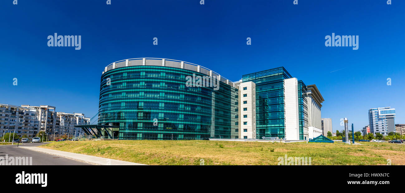 Nuovo edificio di Libraty nazionale della Romania a Bucarest Foto Stock