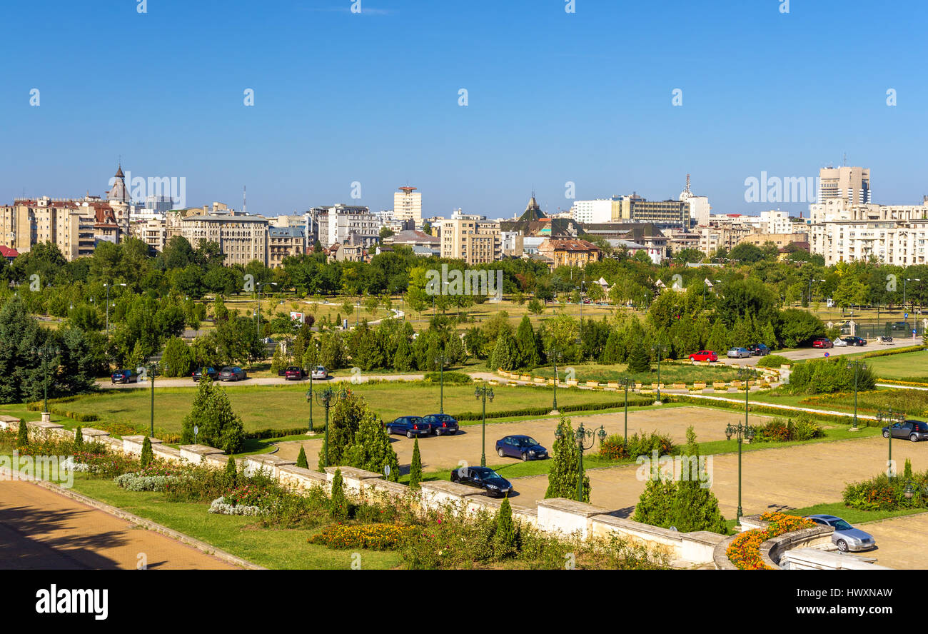 Vista di Budapest dal Parlamento - Romania Foto Stock