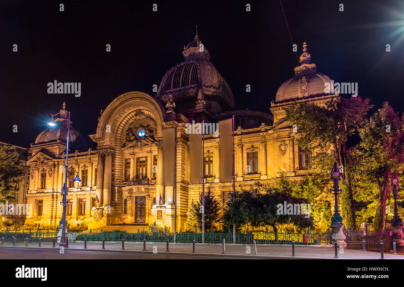 CEC Palace a Bucarest - Romania Foto Stock