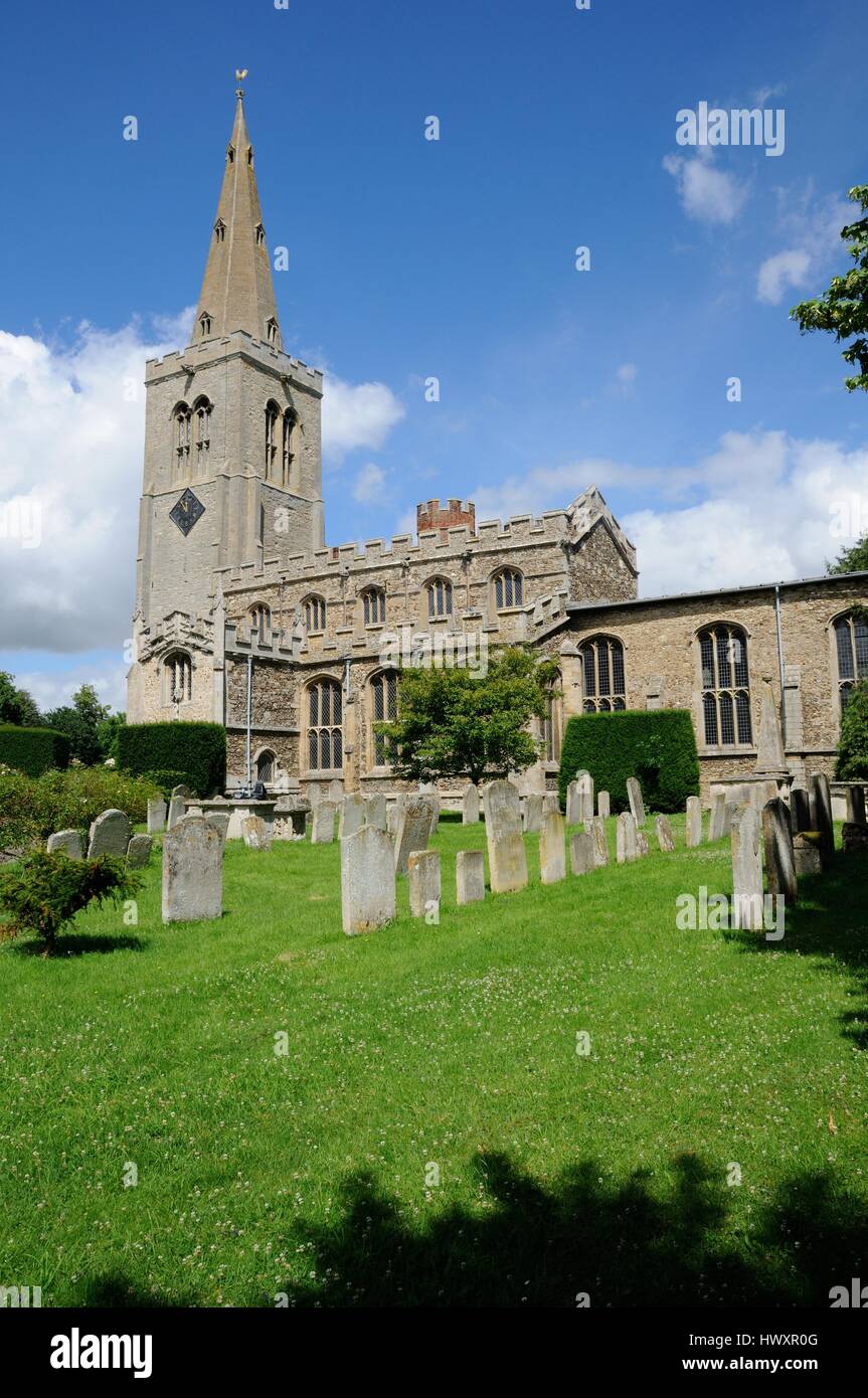 Chiesa di Santa Maria, Buckden, Cambridgeshire.It è l'ultimo luogo di riposo di molti vescovi di Lincoln Foto Stock
