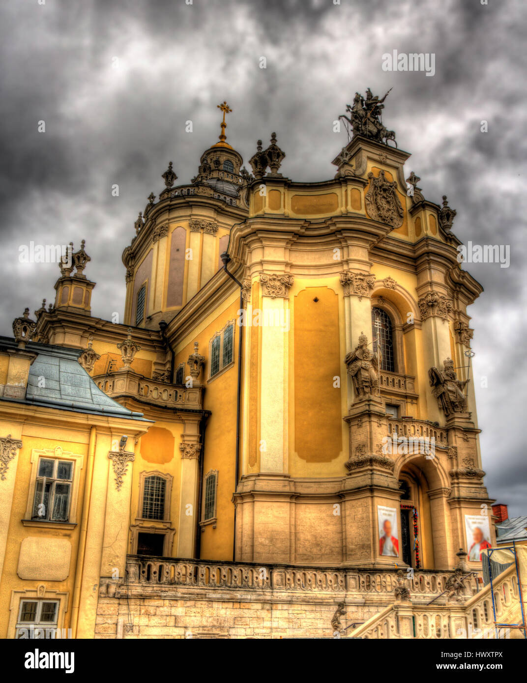 Di San Giorgio e cattedrale di Lviv, Ucraina Foto Stock