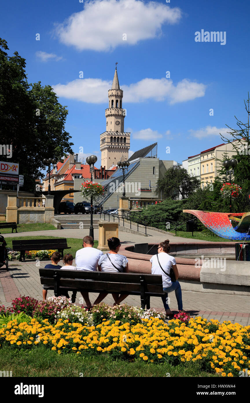 Fontana di farfalle danzanti, Opole, Slesia, Polonia, Europa Foto Stock