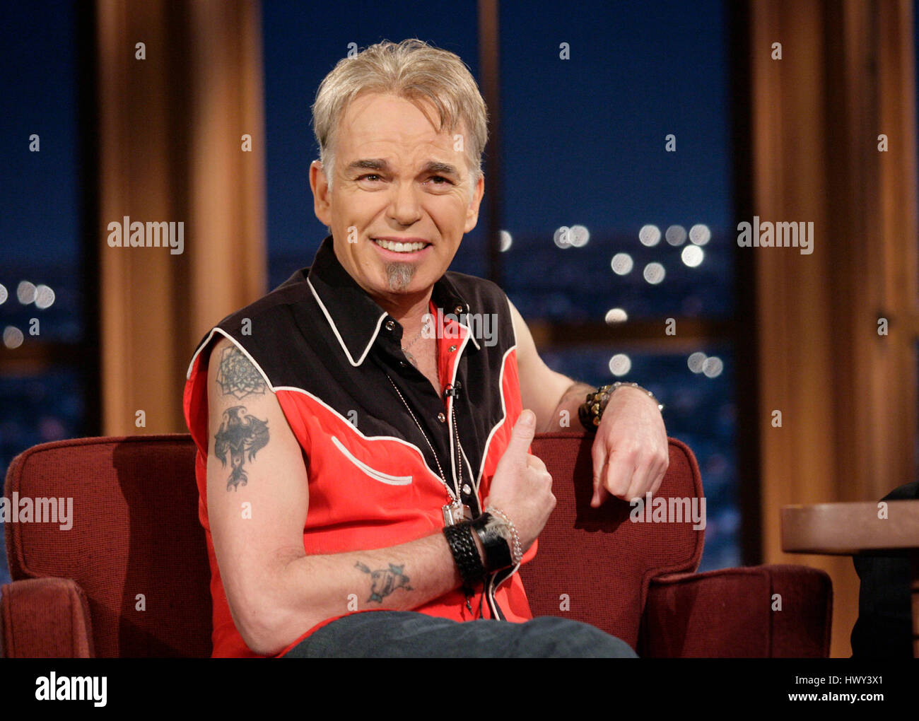 Attore e cantante Billy Bob Thornton durante un taping di un segmento di vacanze di "Late Late Show con Craig Ferguson' alla televisione CBS City a Los Angeles il Martedì, nov. 4, 2008. Foto di Francesco Specker Foto Stock Attore e cantante Billy Bob Thornton durante un taping di un segmento di vacanze di "Late Late Show con Craig Ferguson' alla televisione CBS City a Los Angeles il Martedì, nov. 4, 2008. Foto di Francesco Specker Foto Stock