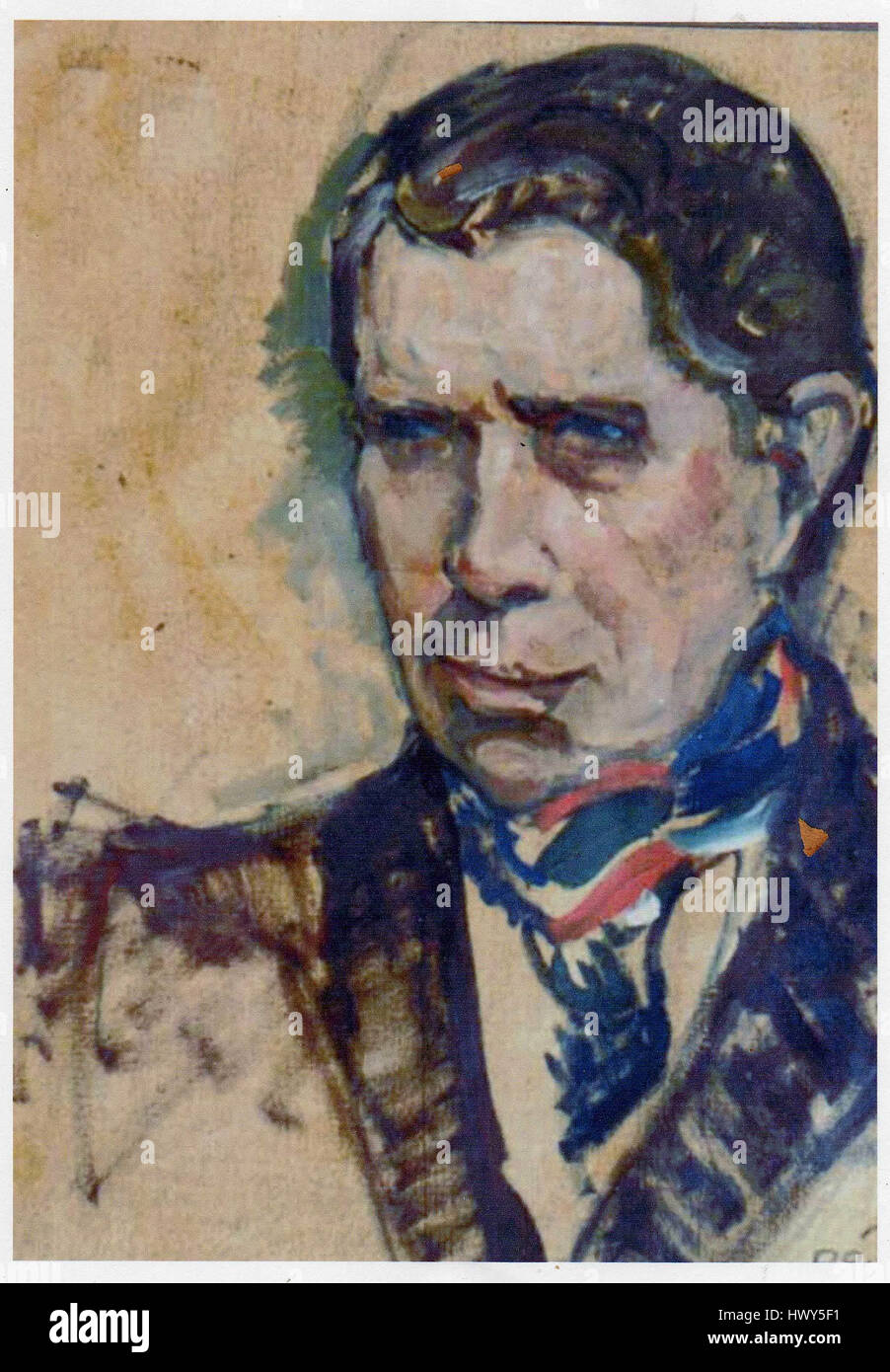 L'autoritratto del 1944, creato durante un periodo tumultuoso della storia, riflette l'identità personale e le emozioni dell'artista. Il dipinto probabilmente cattura la complessità di vivere attraverso l'Europa del tempo di guerra o del dopoguerra. Foto Stock