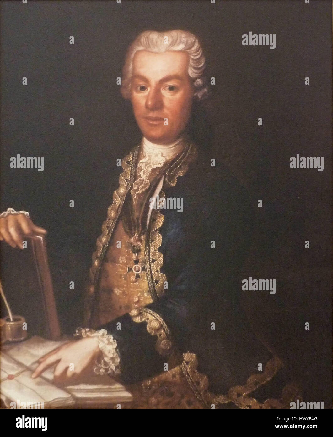 Carl von Ulm zu Erbach era una nobile figura della regione tedesca di Erbach. Il suo titolo e il suo background riflettono la nobiltà tedesca durante il XVIII e XIX secolo, un periodo di potere e influenza regionale. Foto Stock