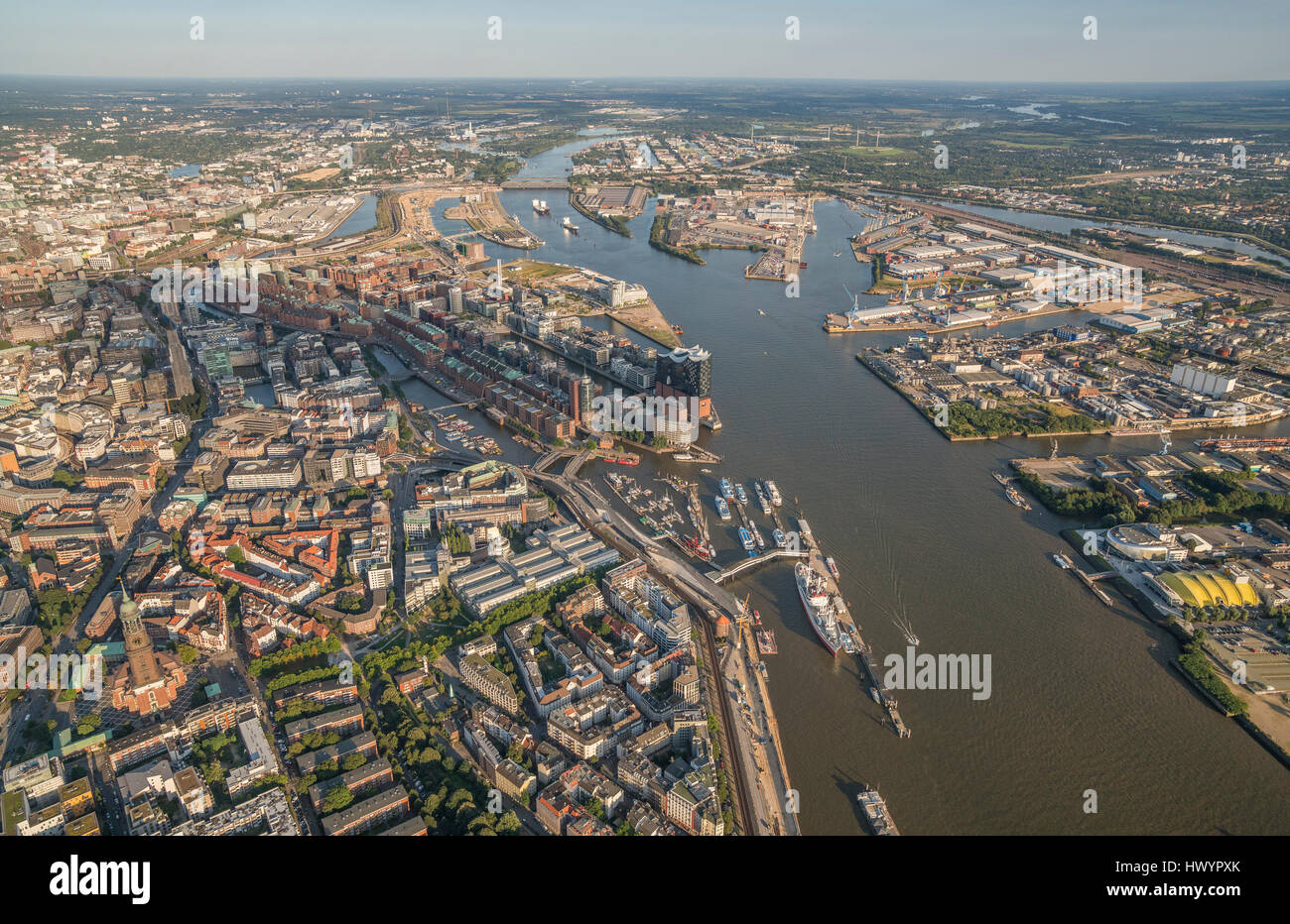 Germania, Amburgo, veduta aerea della città Foto Stock