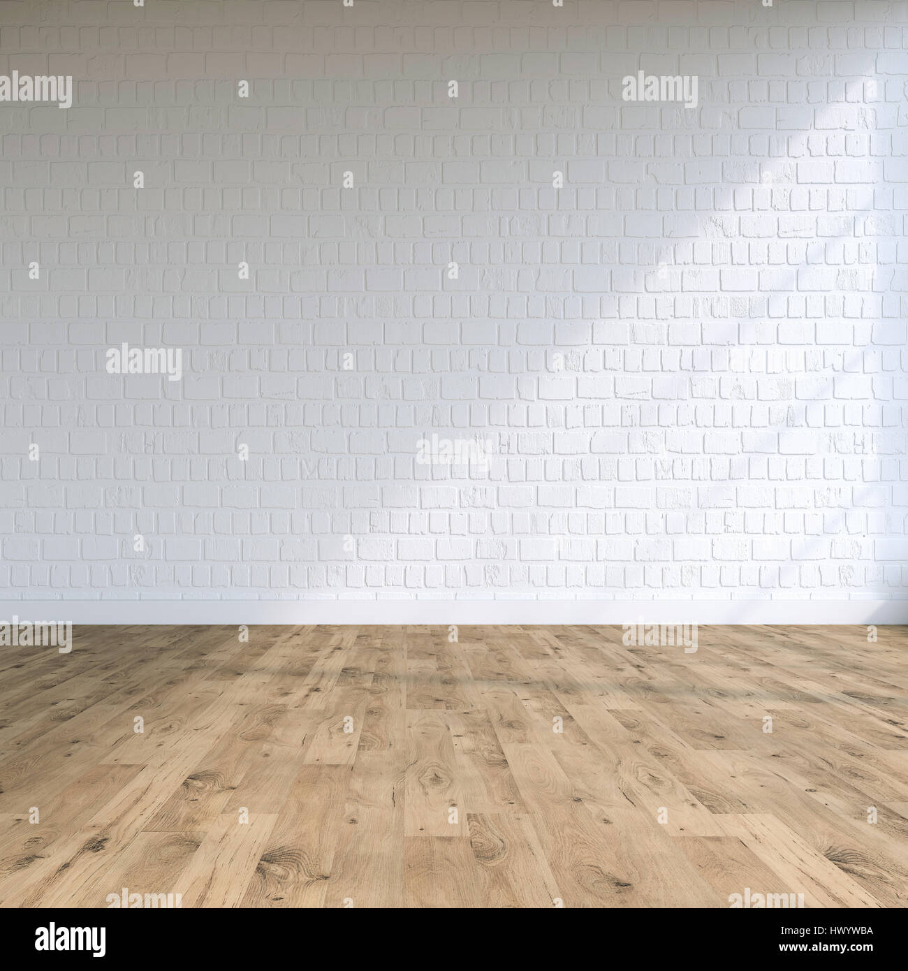 Textured muro bianco in un loft, rendering 3D Foto Stock