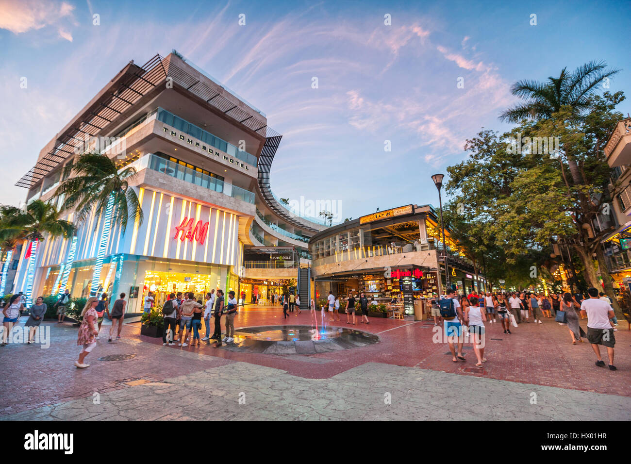 5 avenida, Hotel Thompson in Playa del Carmen in Messico Foto Stock