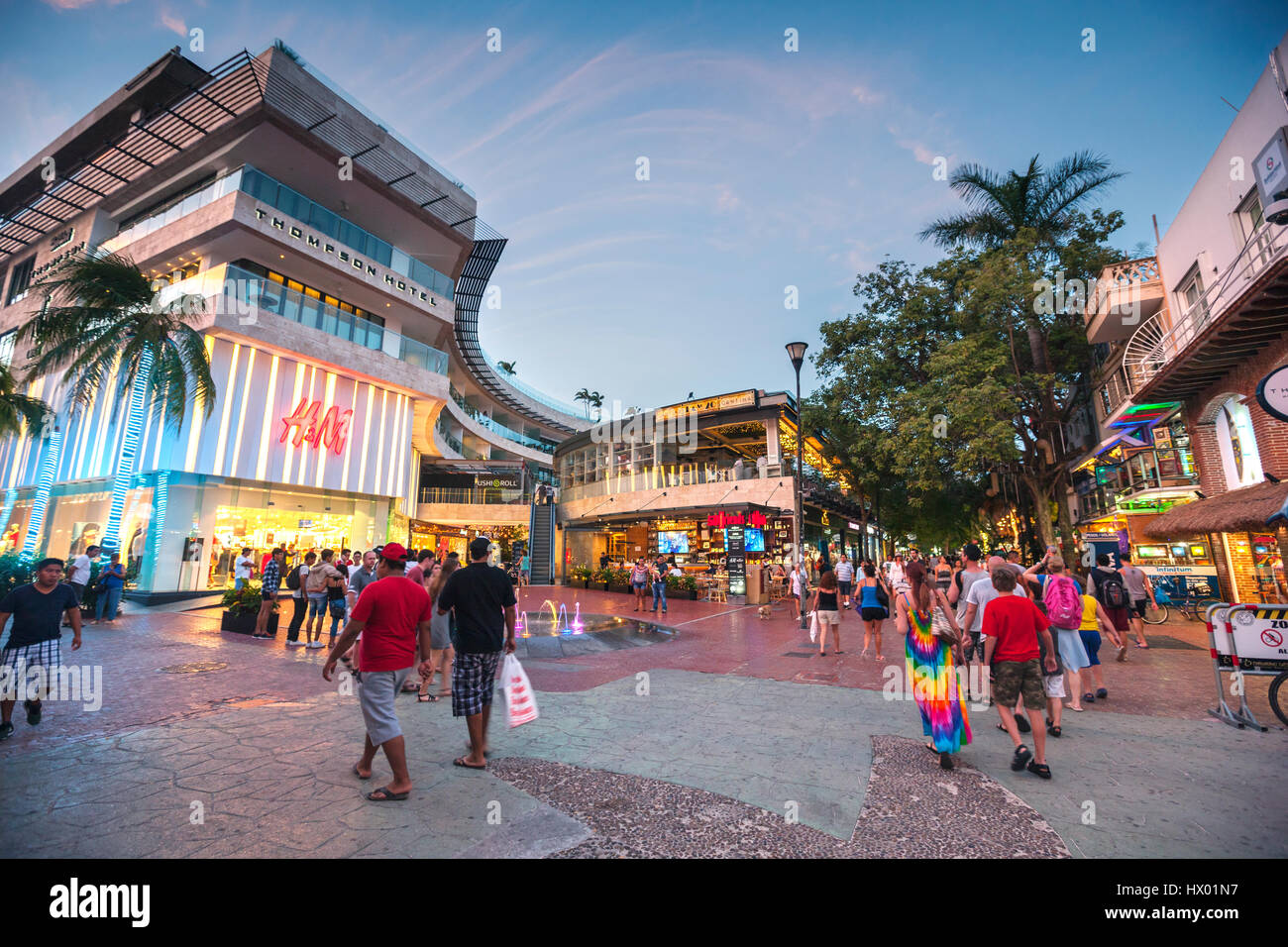5 avenida, Hotel Thompson in Playa del Carmen in Messico Foto Stock