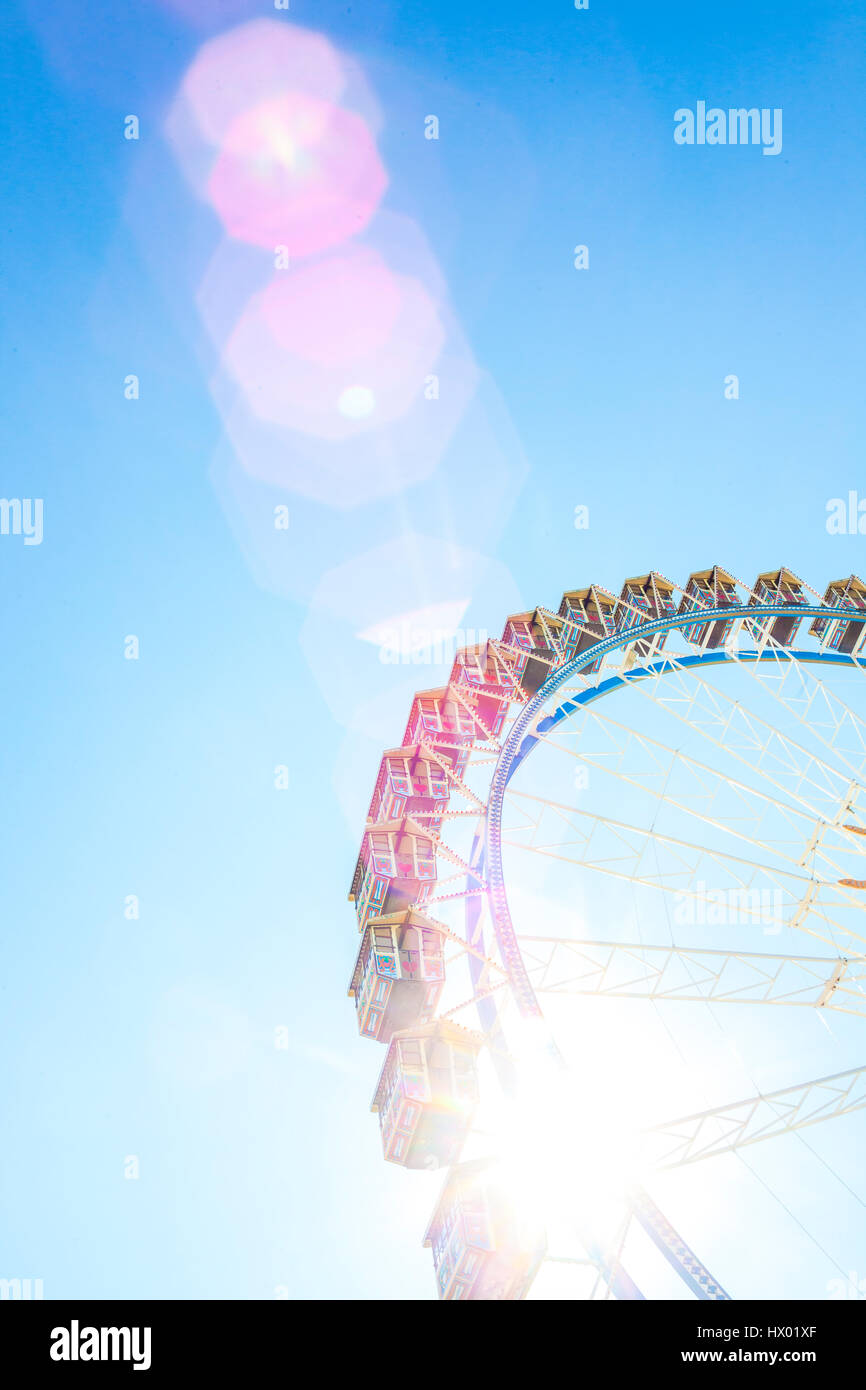 Germania - Monaco, ruota panoramica Ferris al Oktoberfest Foto Stock