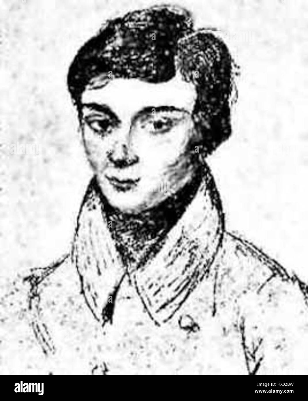 Évariste Galois è stato un matematico francese noto per i suoi contributi all'algebra astratta. È noto soprattutto per lo sviluppo della teoria di Galois, che ha gettato le basi per le moderne strutture algebriche. Foto Stock