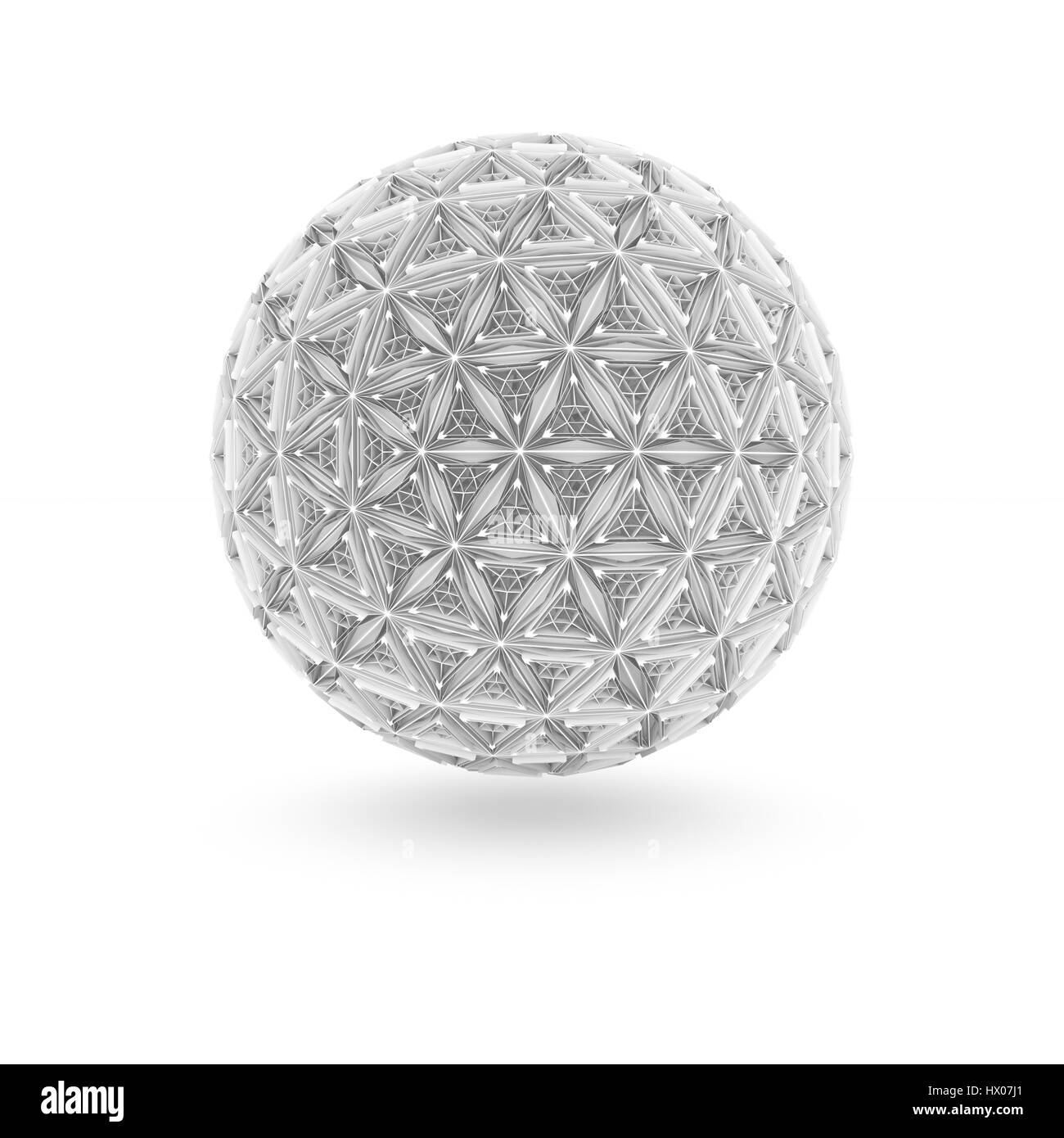 Abstract sfera architettonica. Oggetto 3d. 3d illustrazione Foto Stock