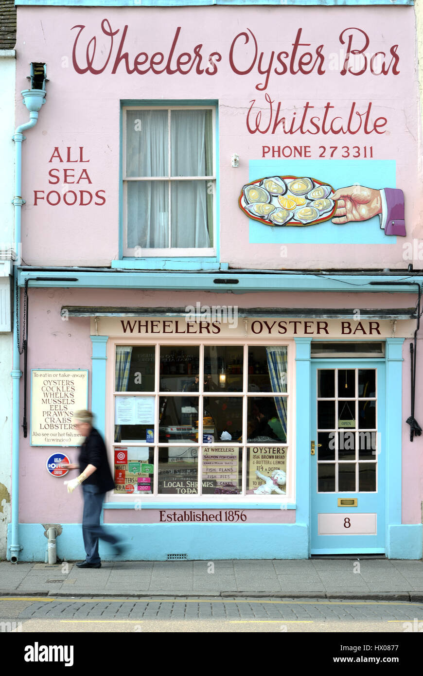 Wheelers Oyster Bar, Whitstable Kent Foto Stock