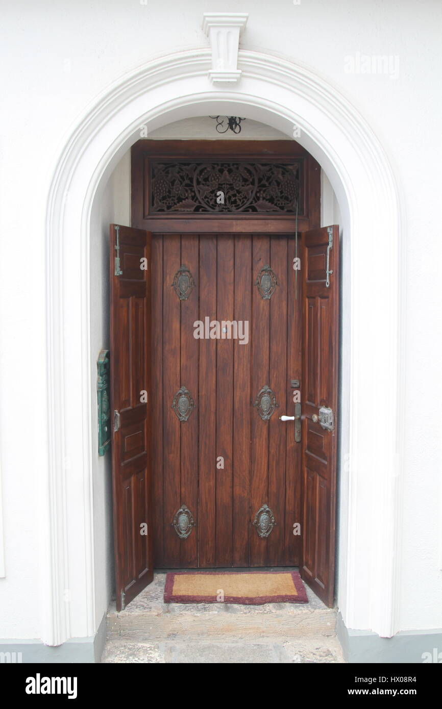 Porta ornati di Galle, Sri Lanka Foto Stock