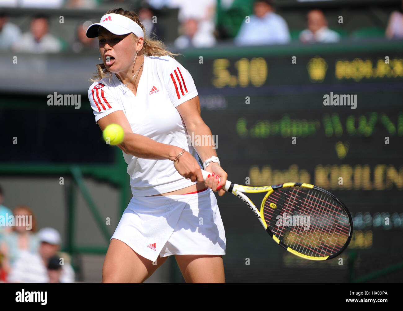 CAROLINE WOZNIACKI DANIMARCA WIMBLEDON Londra Inghilterra 25 Giugno 2009 Foto Stock