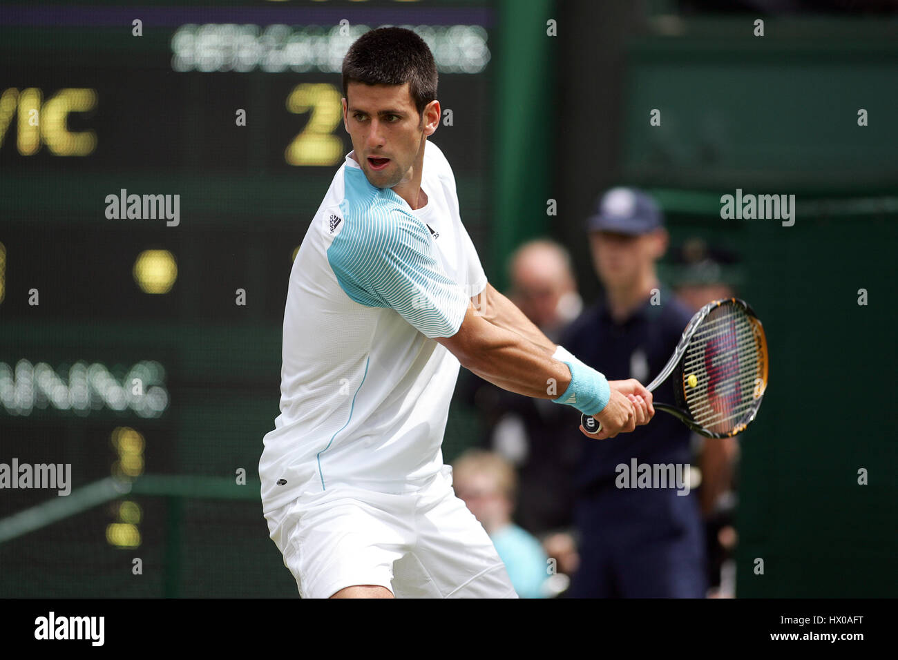 NOVAK DJOKOVIC SERBIA WIMBLEDON Londra Inghilterra 25 Giugno 2008 Foto Stock