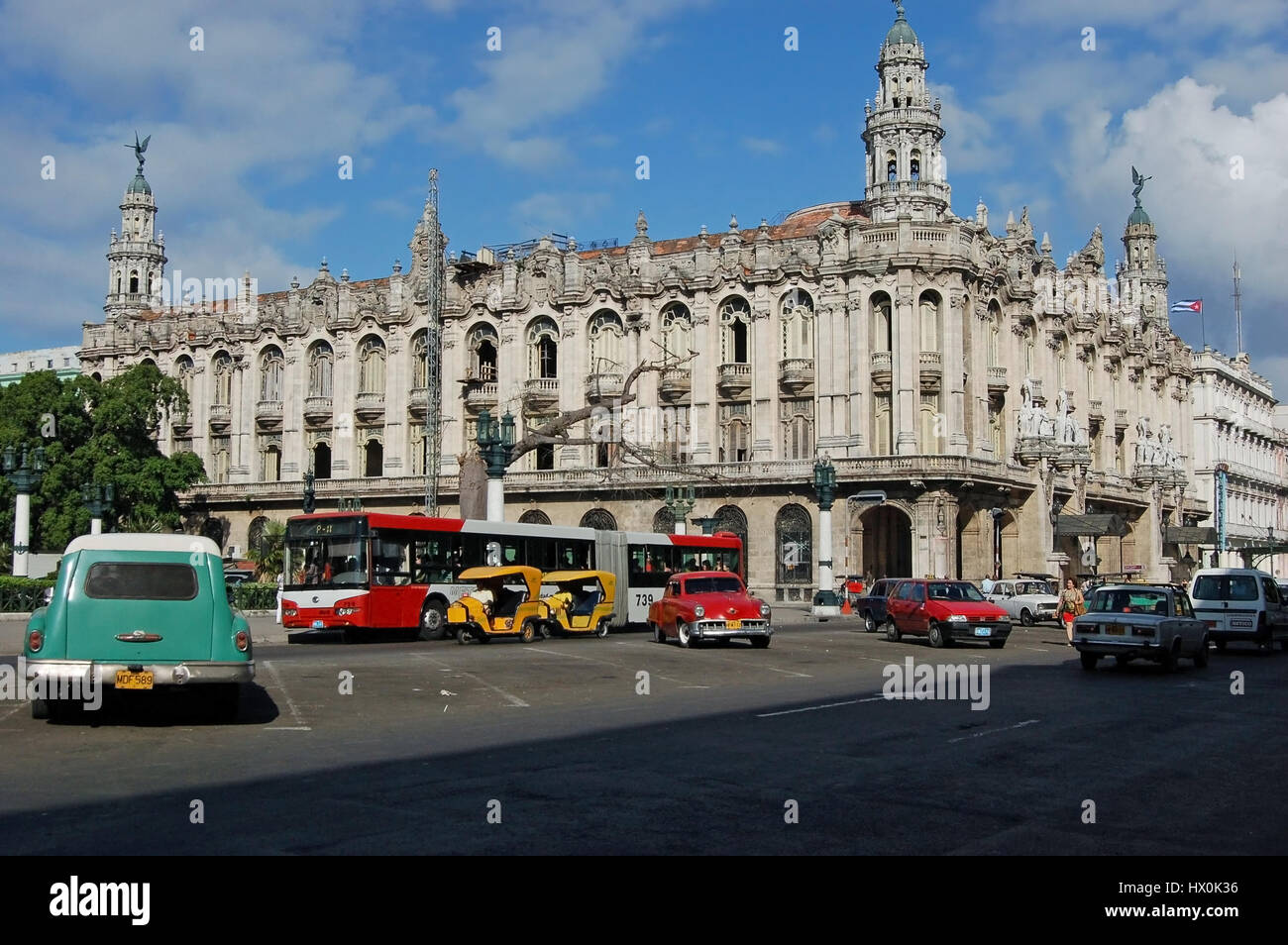 Il splendidamente decorato le facciate del Gran Teatro de la Habana, Havana, Cuba Foto Stock