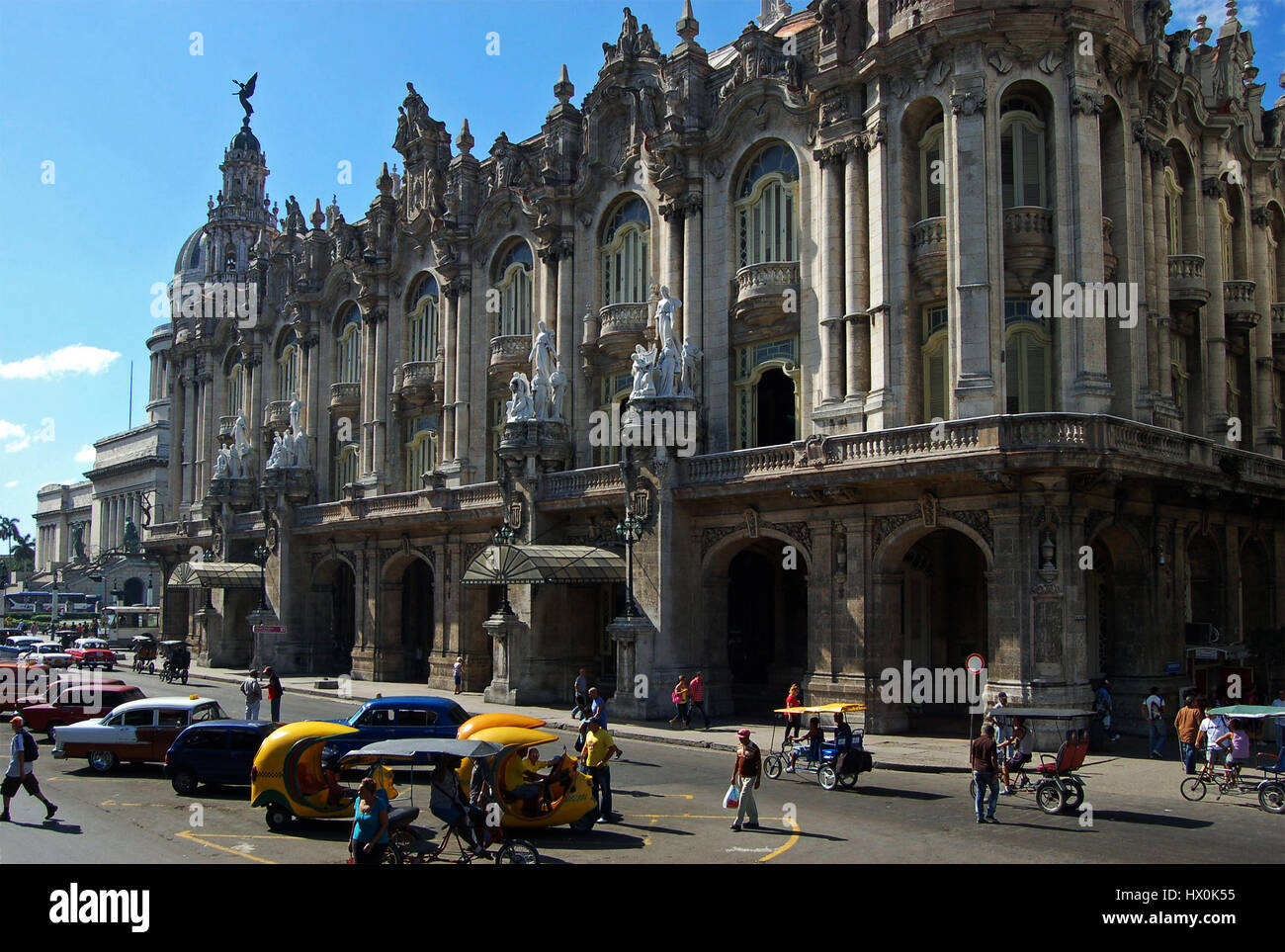 Il splendidamente decorato le facciate del Gran Teatro de la Habana, Havana, Cuba Foto Stock