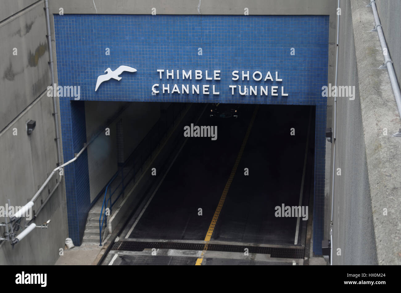 Portale sud di ditale Shoal Tunnel sotto la Manica Foto Stock